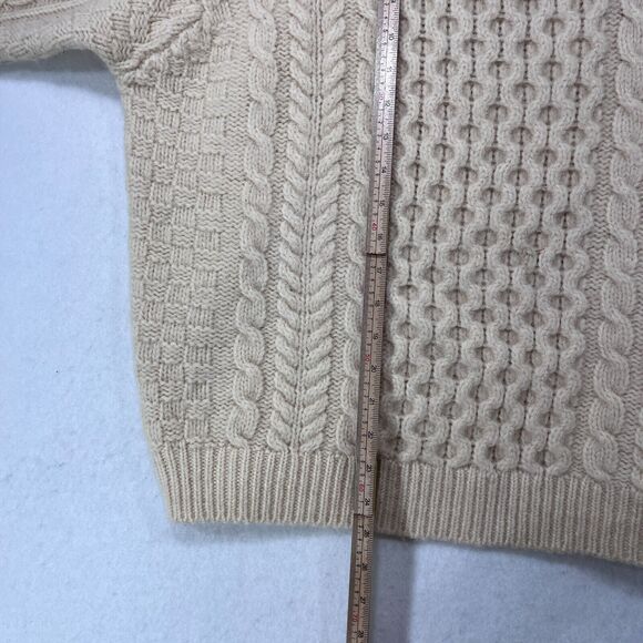 L.L. Bean Cream Cable Knit Sweater - Picture 8 of 11